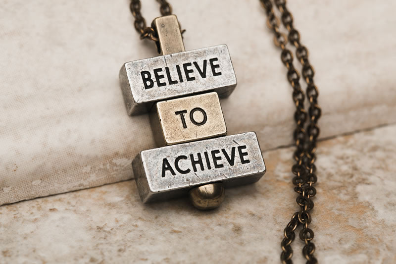 "Believe to Achieve" Personalized necklaces and pendants 212west.com