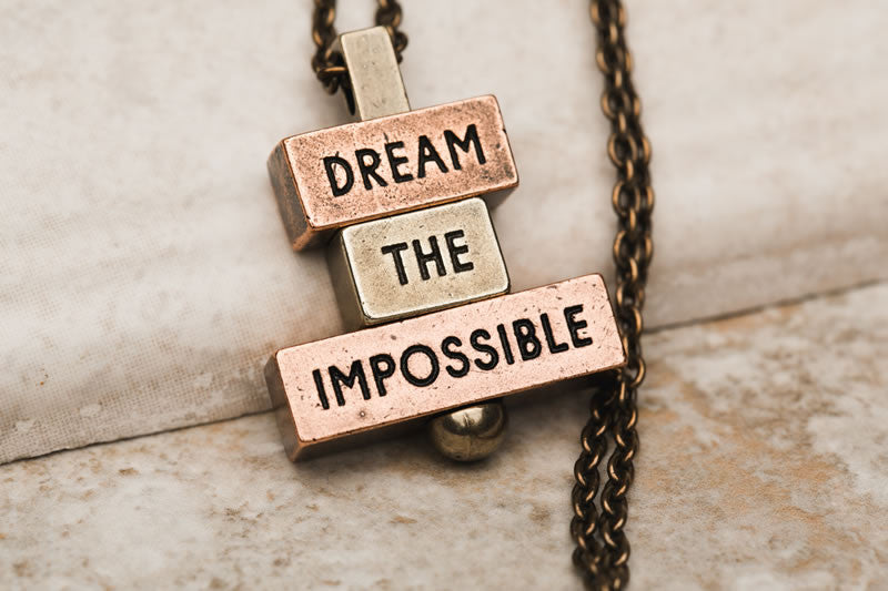 "Dream the Impossible" 212 west necklace pendants
