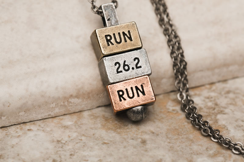 Run 26.2 Run 212west.com Runners Necklace Collection