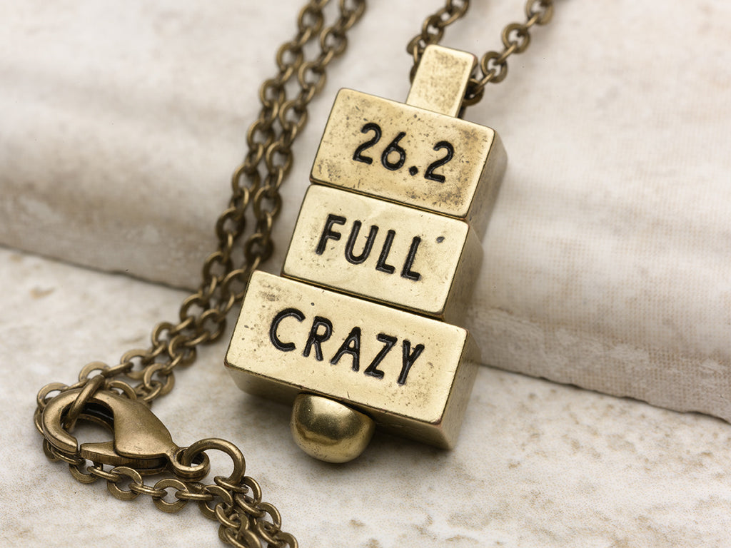 "26.2 Full Crazy" - 212 west runners collection personalized marathon necklaces 