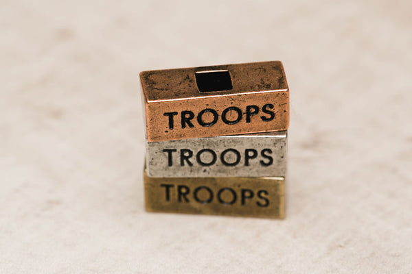 "Troops" Word Bricks 212west.com personalized necklaces