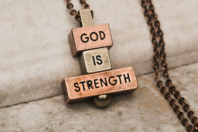 "God is Strength"  212 west necklaces