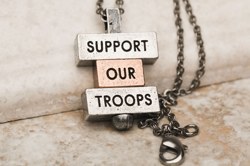 Support Our Troops necklace pendant collection 212west.com