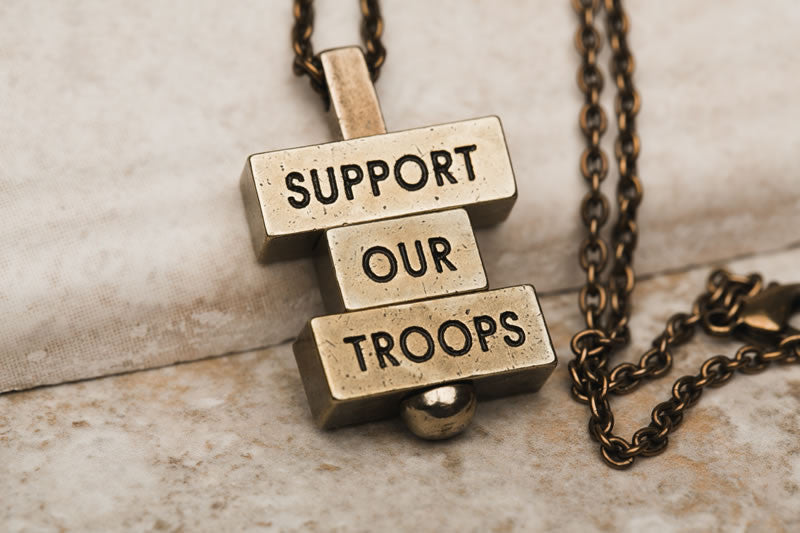Support Our Troops necklace pendant collection 212 west