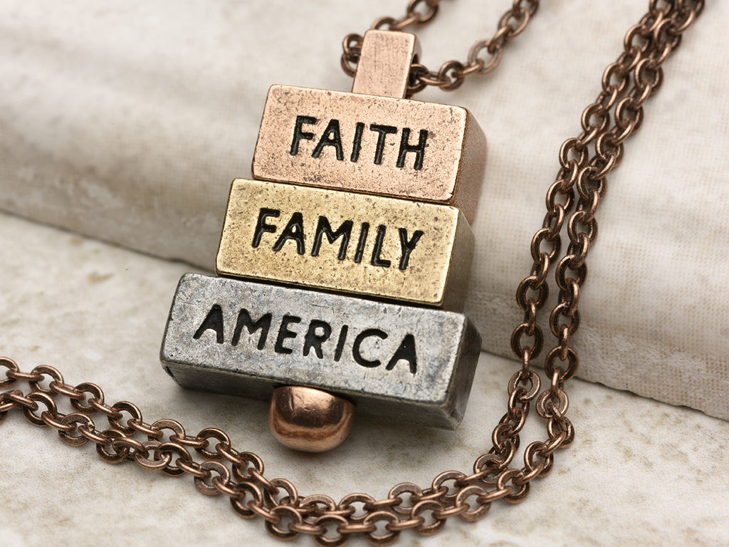 "Faith Family America" 212west.com Necklaces and Pendants